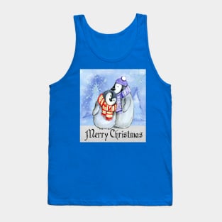 Cute Xmas Penguins Tank Top